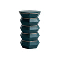 Modern Hexagonal Pedestal Table with Glossy Finish