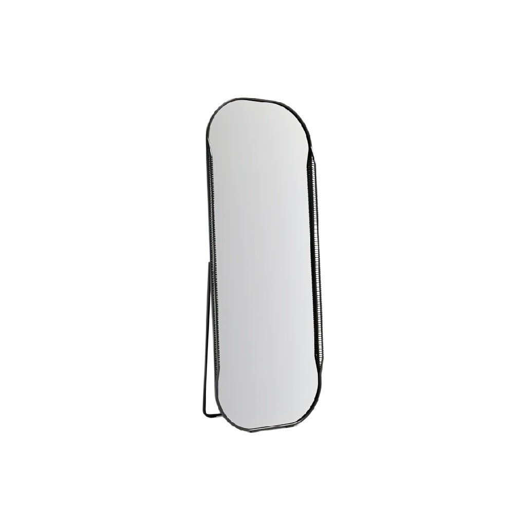 Modern Freestanding Full-Length Mirror with Sleek Black Frame
